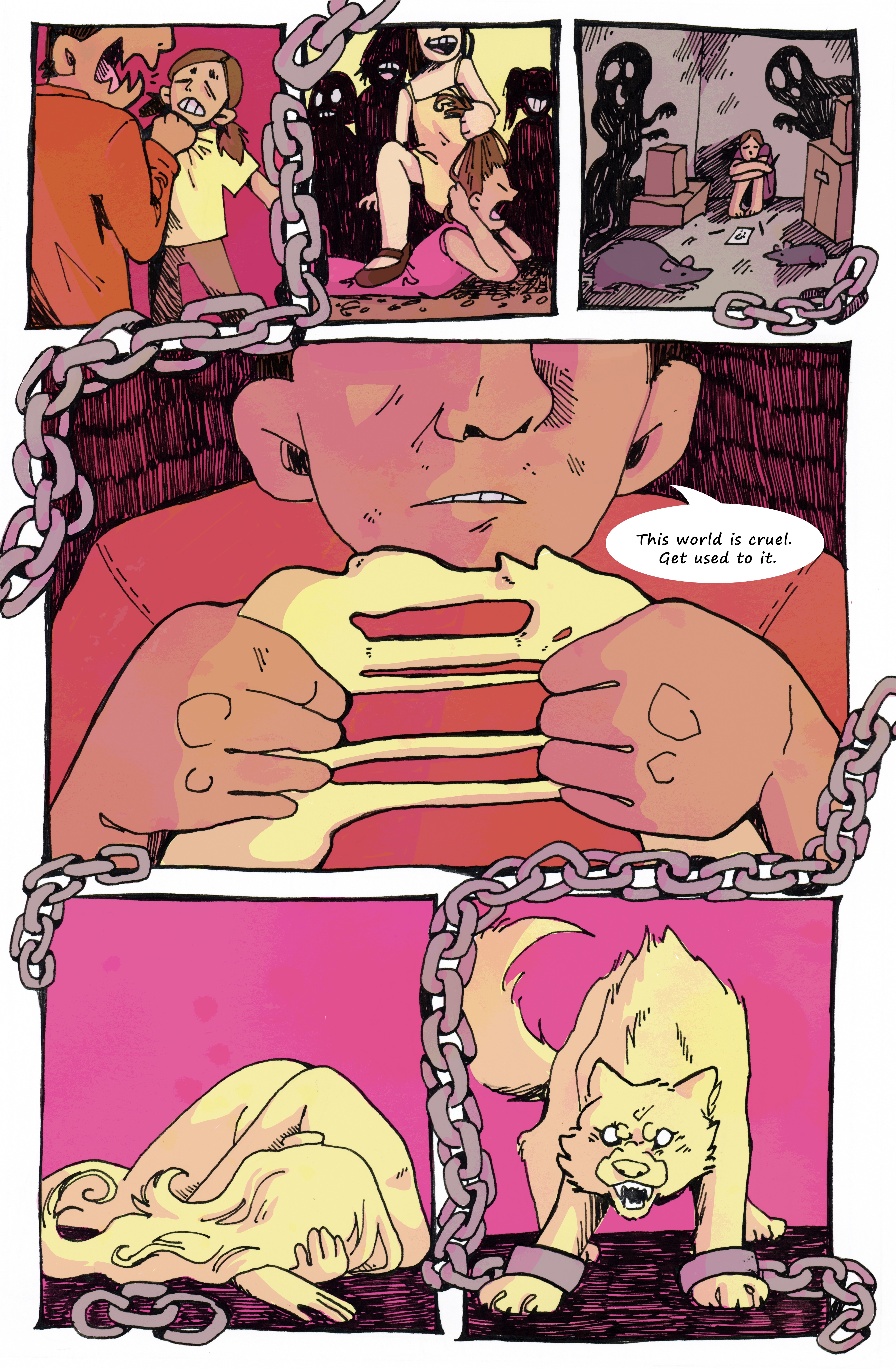 page 1 — comic book illustration by Maya Babeanu